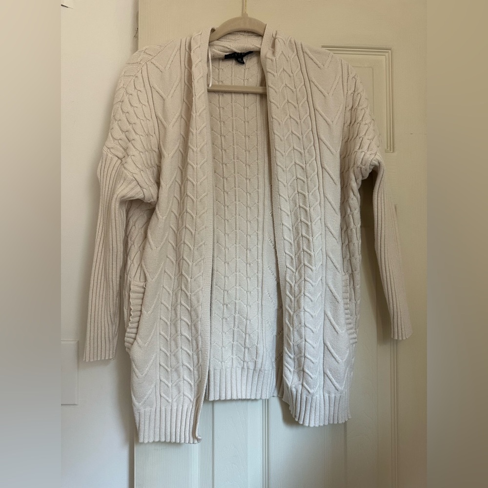 Cream Cable Knit Cardigan